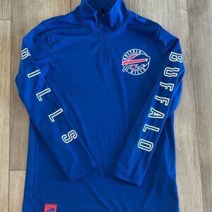 NFL Team Apparel Buffalo Bills Blue Quarter-Zip Pullover size 14/16 boys large